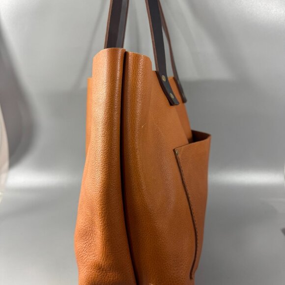 NWOT Portland Leather Goods Brown Leather Tote Bag - Picture 8 of 14